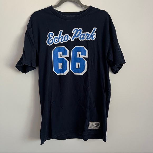 Vans Off The Wall Echo Park Blue Graphic T-Shirt-Men’s Size Large - Picture 1 of 8